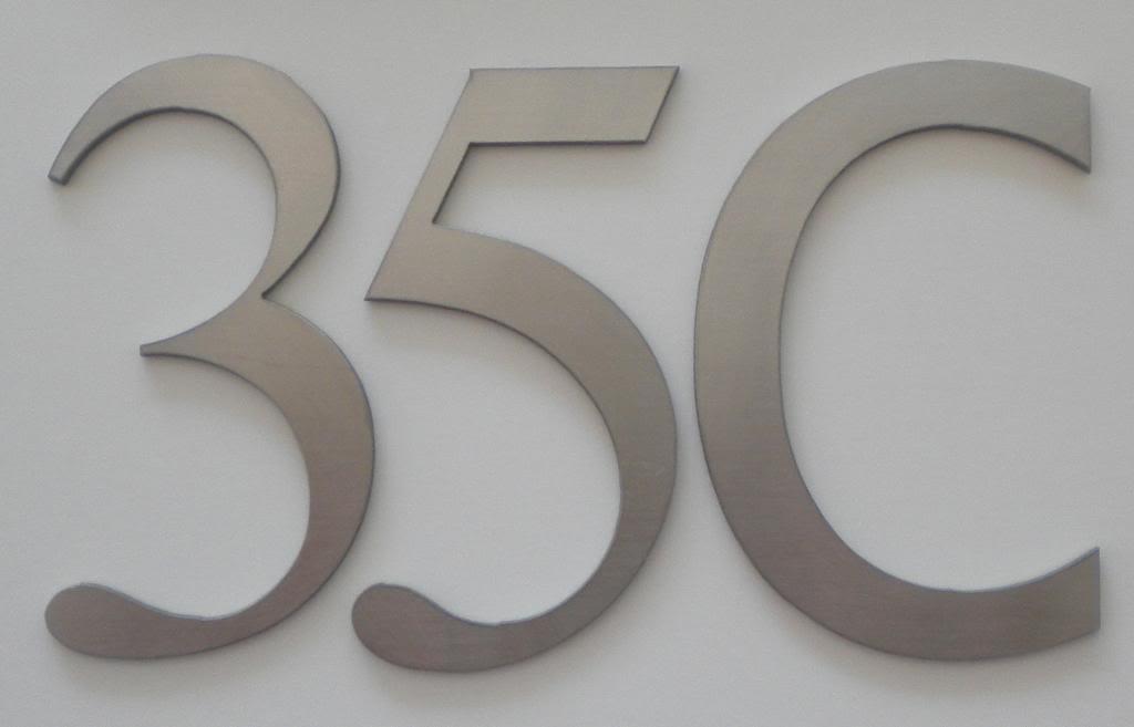 Numero in acciaio inossidabile Aisi 304 satinato/lucido