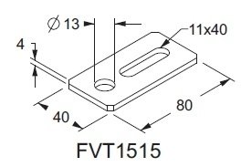 Piastrina per il fissaggio di pannelli fotovoltaici su tetti a coppi o lamiera grecata.