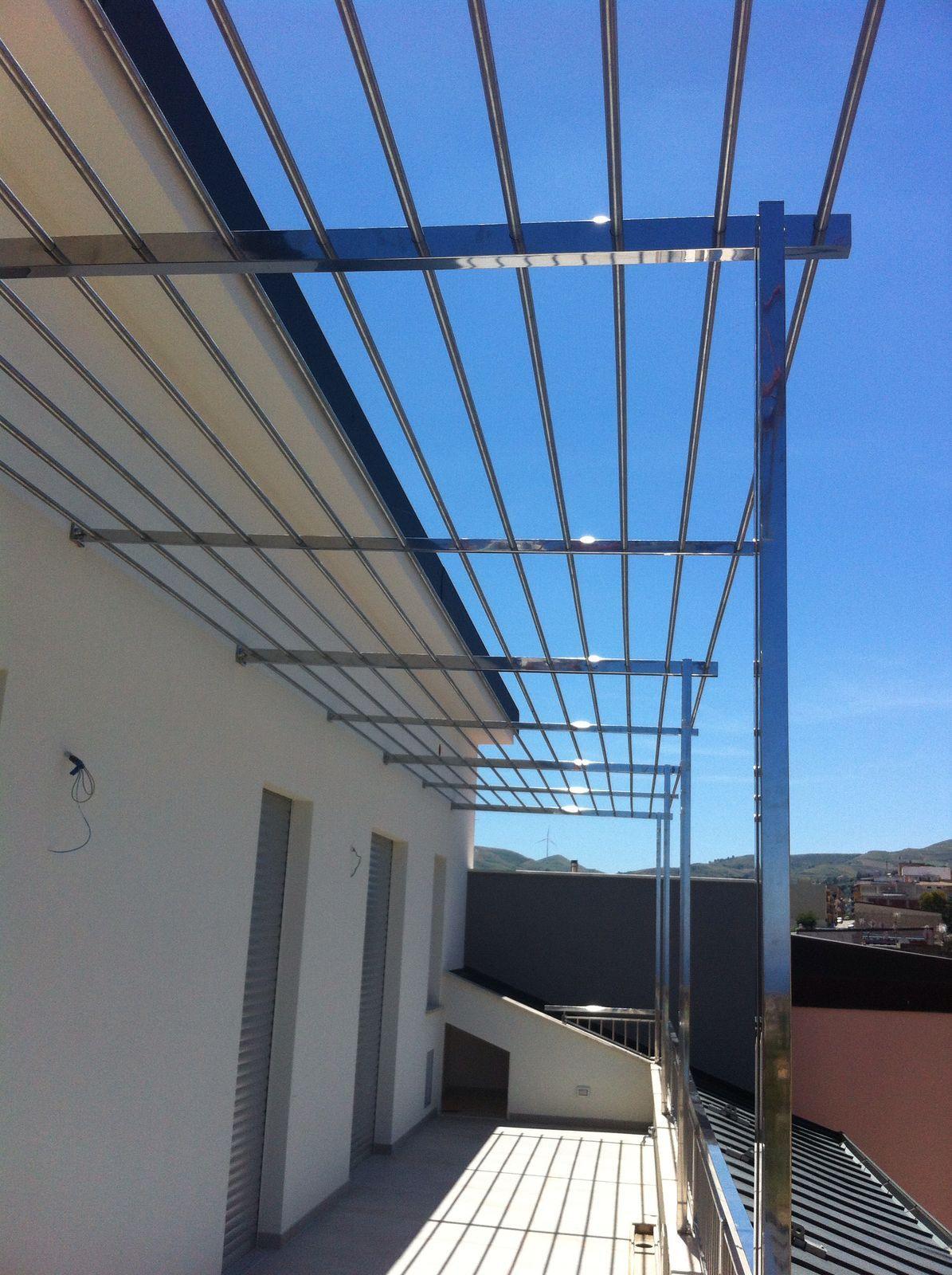 Pensiline in acciaio inox