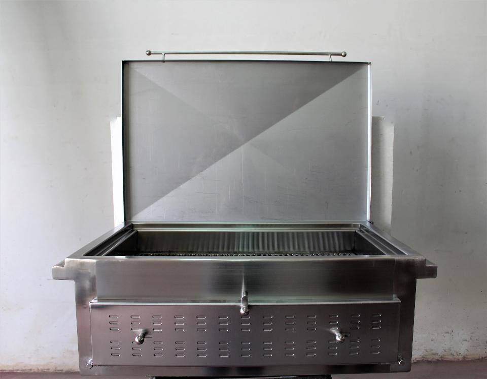 BARBECUE IN ACCIAIO INOX AISI 304 CON GRIGLIA fervin sas incasso e non
