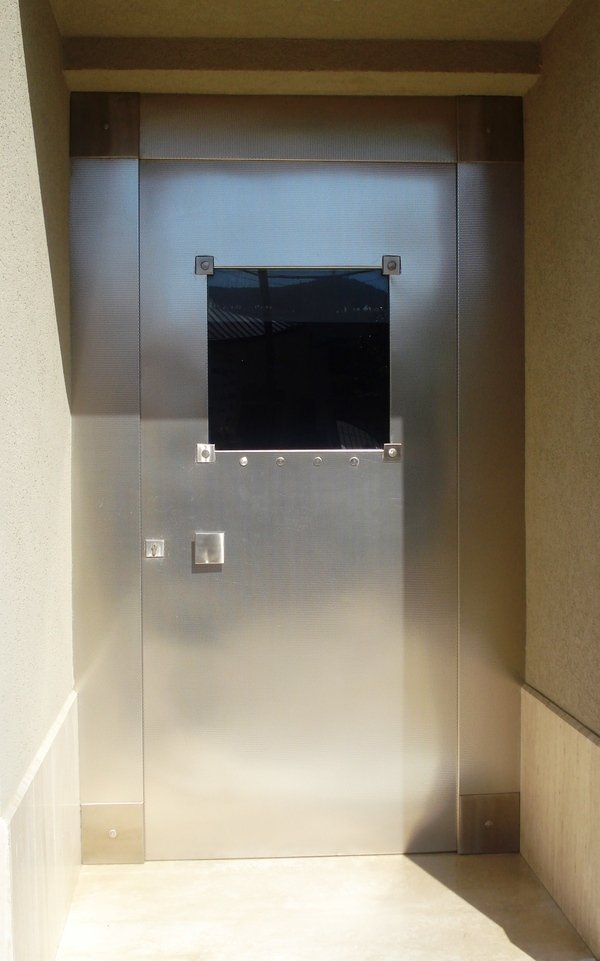 Porte d'ingresso in acciaio inox