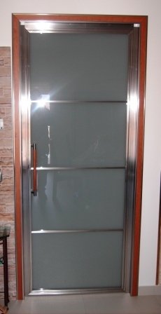 Porte d'ingresso in acciaio inox