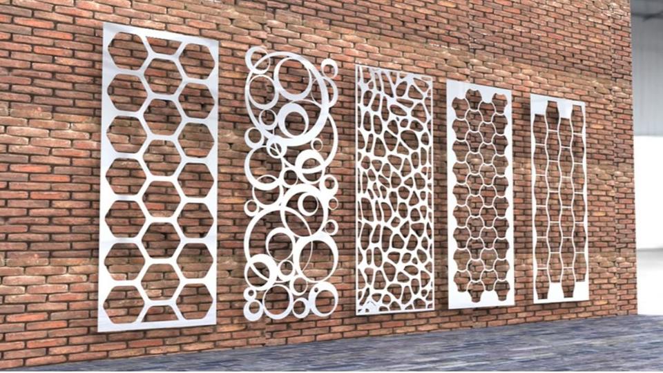 Divisori/Pannelli decorati in lamiera alluminio, corten e acciaio
