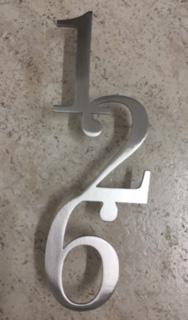 Numero in acciaio inossidabile Aisi 304 satinato/lucido