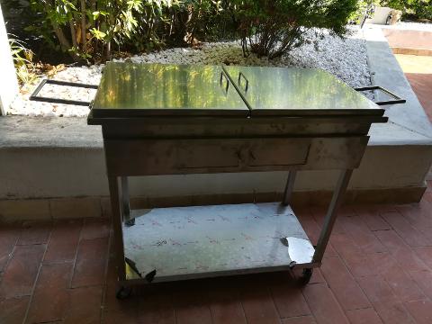 BARBECUE IN ACCIAIO INOX AISI 304 CON GRIGLIA fervin sas incasso e non