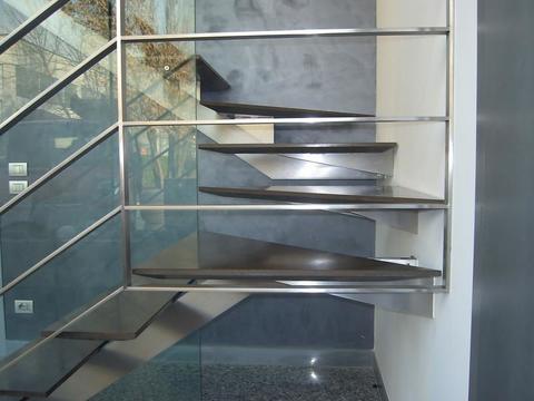 Scala e parapetto con profilo QUADRATO