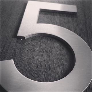 Numero in acciaio inossidabile Aisi 304 satinato/lucido