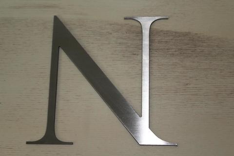 Lettera in acciaio inox lucido o satinato
