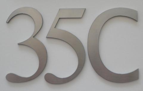 Numero in acciaio inossidabile Aisi 304 satinato/lucido
