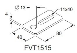 Piastrina per il fissaggio di pannelli fotovoltaici su tetti a coppi o lamiera grecata.