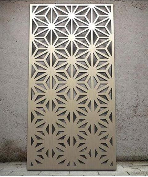 Divisori/Pannelli decorati in lamiera alluminio, corten e acciaio