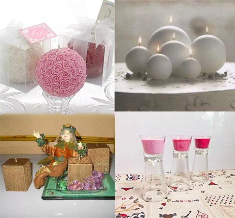 Candele Sfere - Cubi - Decorate - Vetro