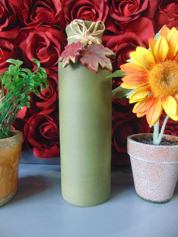 Vaso a Bottiglia H 23 in ceramica - Sconti per Fioristi e Aziende - colori diversi