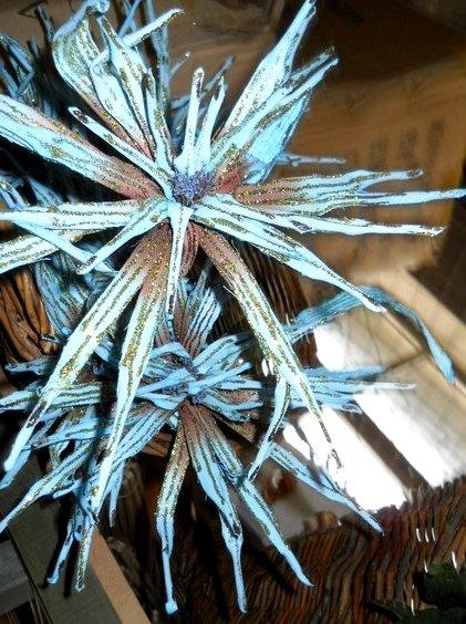 Clematis Artificiale H 66  - Sconti per Fioristi e Aziende Glitterata con petali animat