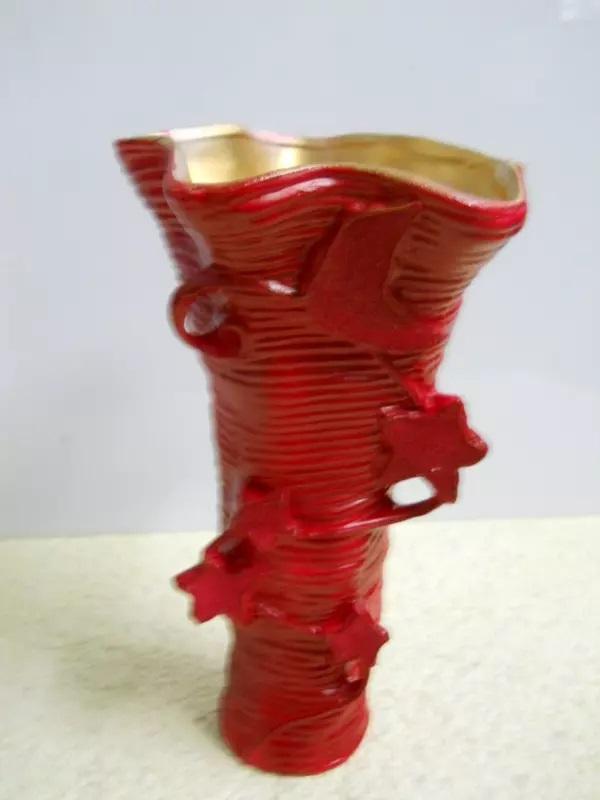 Vaso Ceramica H 40 Tronco Rosso - Sconti per Fioristi e Aziende . 2 modelli