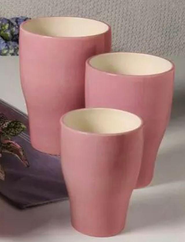 Vasi in ceramica smaltata lucida  - Sconti per Fioristi e Aziende - Serie da 2 o 3 vasi