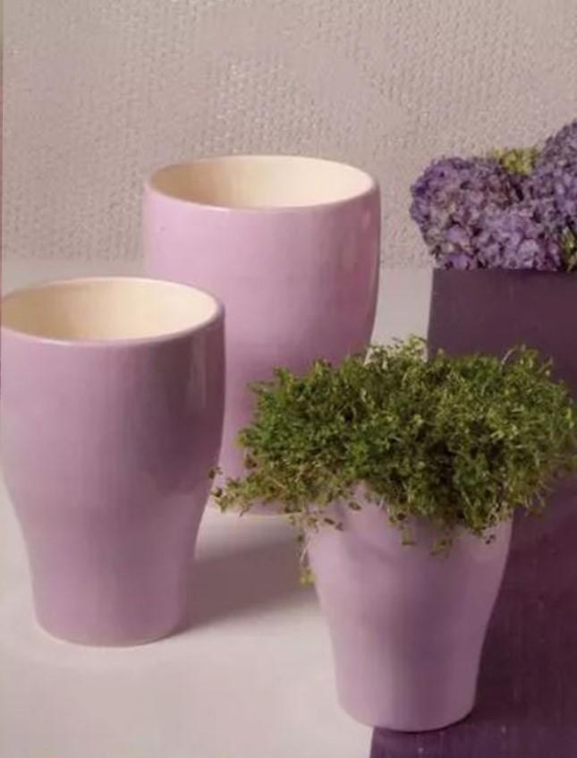 Vasi in ceramica smaltata lucida  - Sconti per Fioristi e Aziende - Serie da 2 o 3 vasi