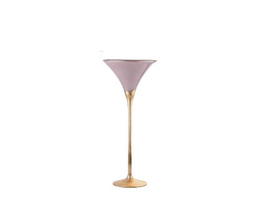 Coppe Martini e Coppe Bombate in Vetro Cipria/Oro Linea Ticino Sconti per Fioristi, Wedding e Aziende