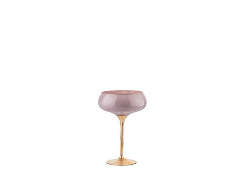 Coppe Martini e Coppe Bombate in Vetro Cipria/Oro Linea Ticino Sconti per Fioristi, Wedding e Aziende