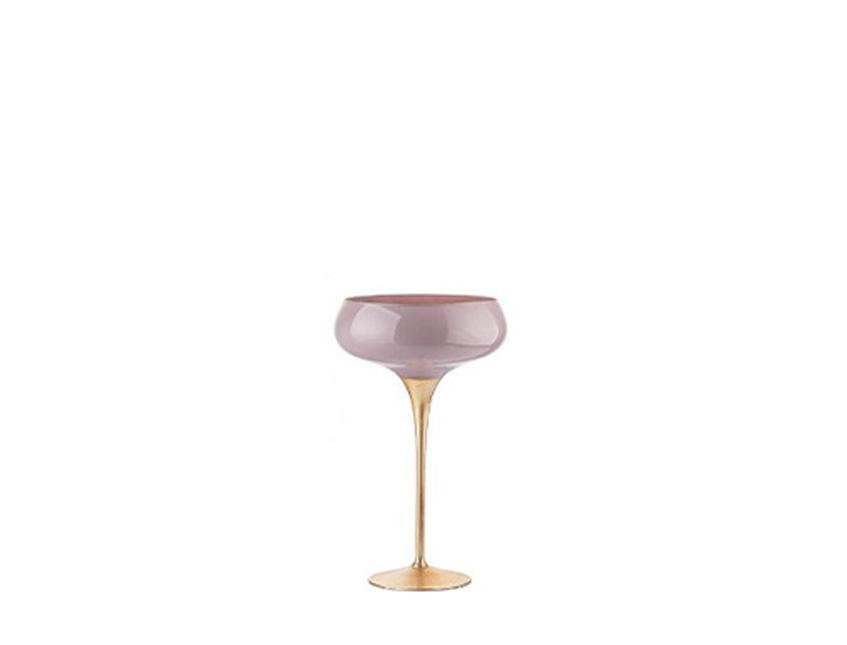 Coppe Martini e Coppe Bombate in Vetro Cipria/Oro Linea Ticino Sconti per Fioristi, Wedding e Aziende
