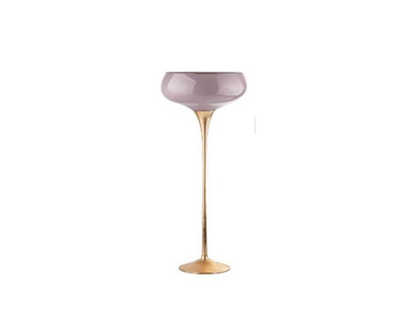 Coppe Martini e Coppe Bombate in Vetro Cipria/Oro Linea Ticino Sconti per Fioristi, Wedding e Aziende