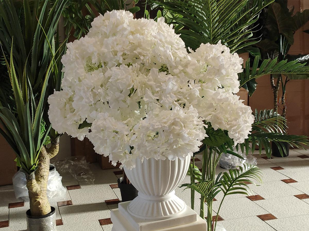 Ortensia Bush x 6 Artificiale - Sconti per Fioristi e Aziende . - Vari colori