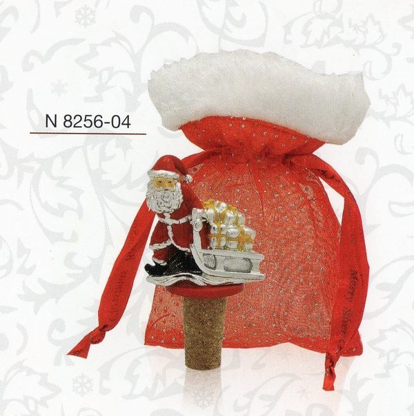 Tappo Babbo Natale H 11 - Sconti per Fioristi e Aziende - Laccato argento - 6 modelli