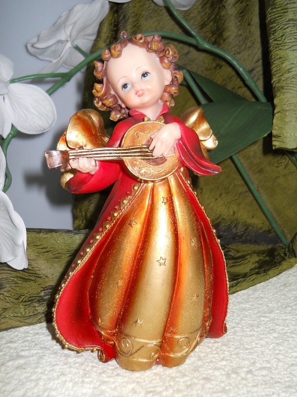 Angelo musicale  H 22 cm.  - Sconti per Fioristi e Aziende - stok esaurito -Sold out
