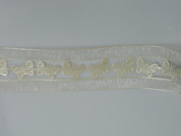 Nastro Organza Farfalle H 38  - Sconti per Fioristi e Aziende - Natro fustellato da 10 metri