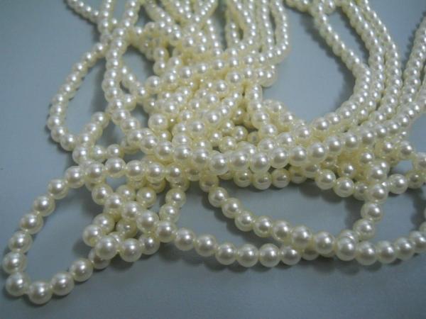Collana di perle dm. 5 - Sconti per Fioristi e Aziende - lunga cm.135