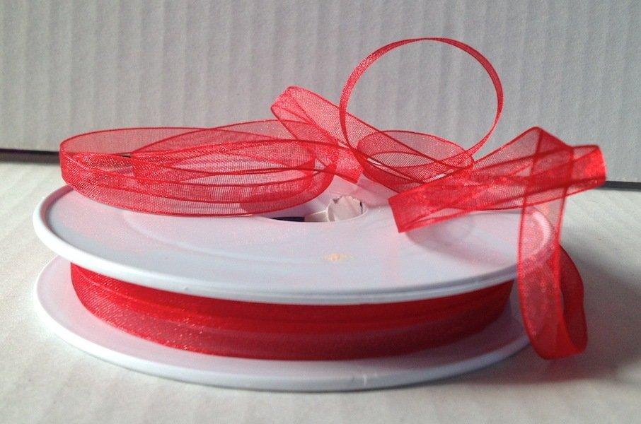 Nastro Organza H 10 mm. - Sconti per Fioristi e Aziende - Rotolo mt. 50 tinta unita