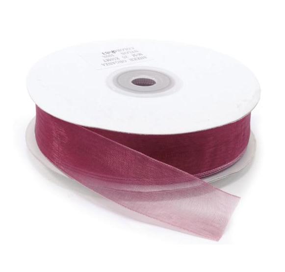Nastro Organza H 10 mm. - Sconti per Fioristi e Aziende - Rotolo mt. 50 tinta unita