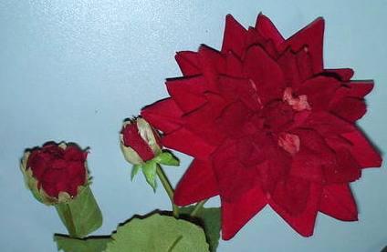 Dalia x 3 in Velluto H 80  - Sconti per Fioristi e Aziende . - Artificiale vellutata
