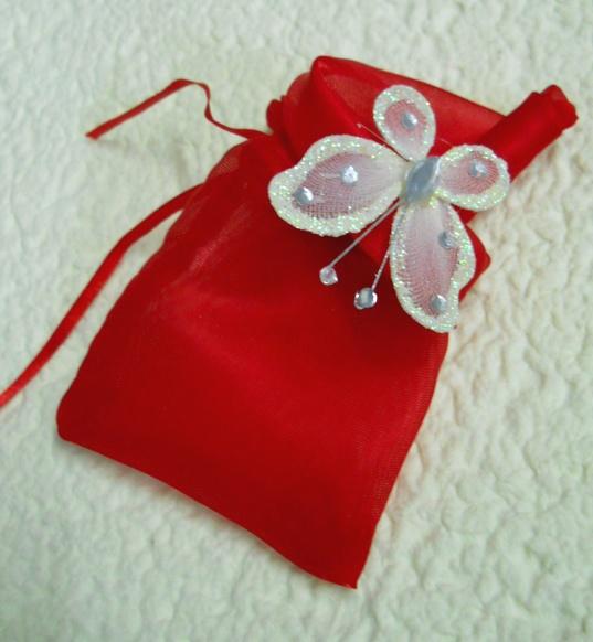 Sacchetto in organza con Farfalla  Nylon