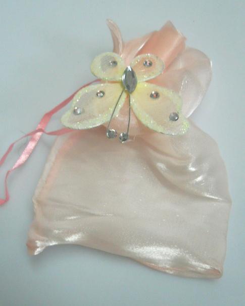 Sacchetto in organza con Farfalla  Nylon
