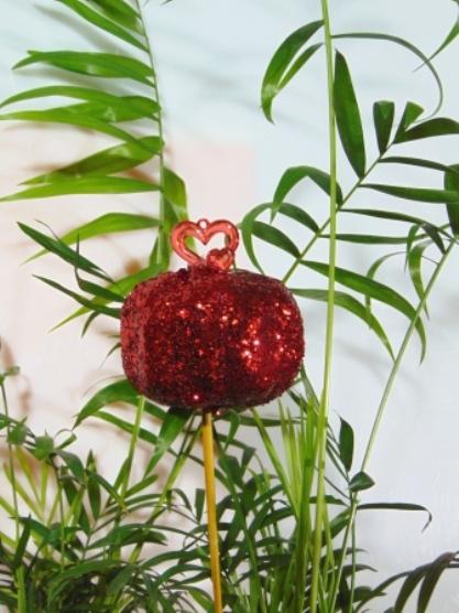 Frutta steccata glitterata  in 4 modelli - Sconti per Fioristi e Aziende