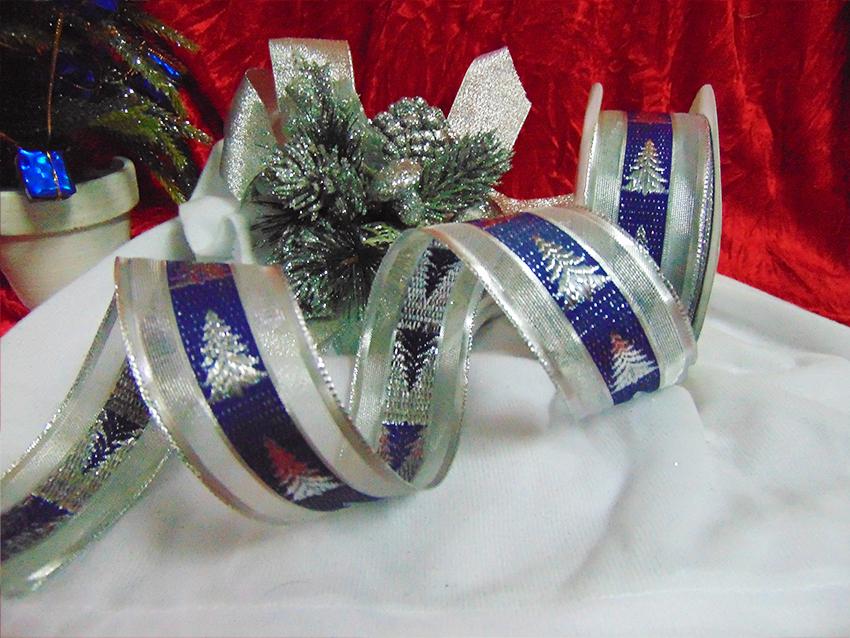 Nastro Pinetti Blu H 25/38/65 da mt. 25 Animato  - Sconti per Fioristi e Aziende