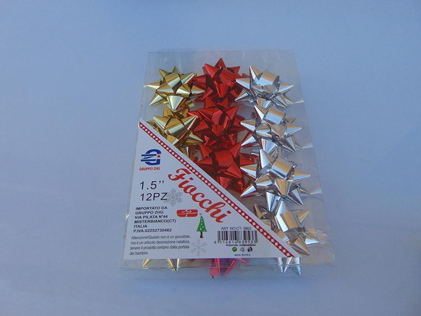 Stelline pacco Mix Metal  - Sconti per Fioristi e Aziende - Cm. 4.2 - Colori diversi