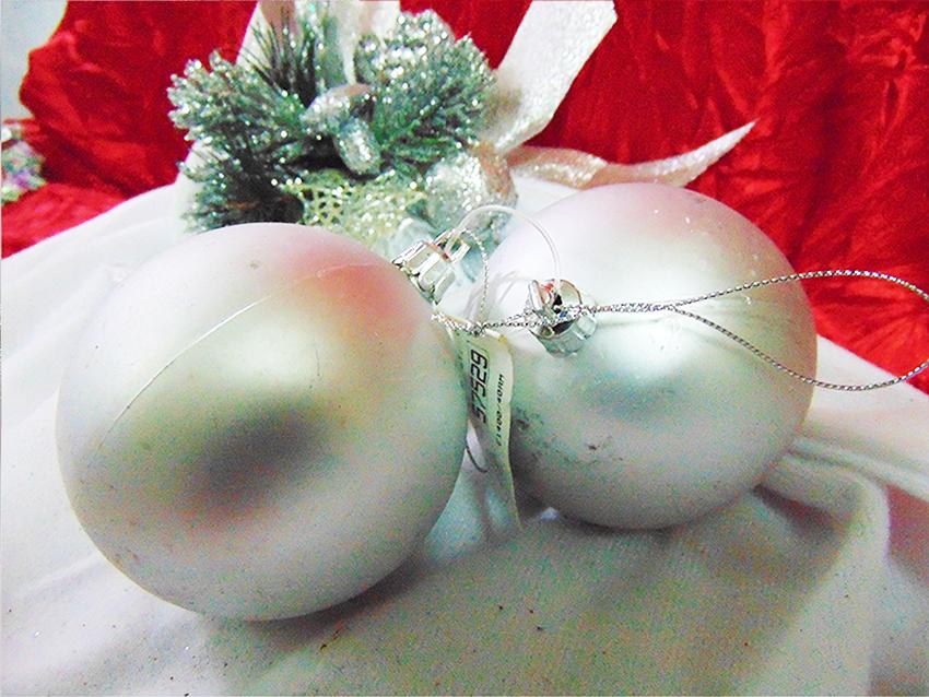 Palline di Natale Lucido/Matt  - Sconti per Fioristi e Aziende - cm. 8 Conf. 2 palline