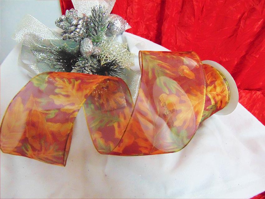 Nastro Organza Faggio - Sconti per Fioristi e Aziende -  H 70 x 10 mt Animato