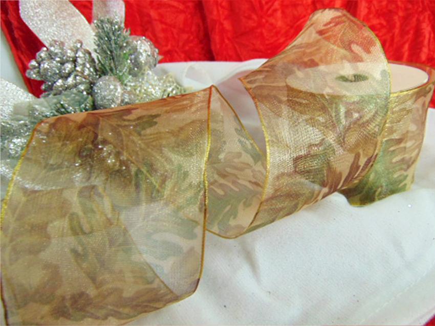 Nastro Organza Faggio - Sconti per Fioristi e Aziende -  H 70 x 10 mt Animato