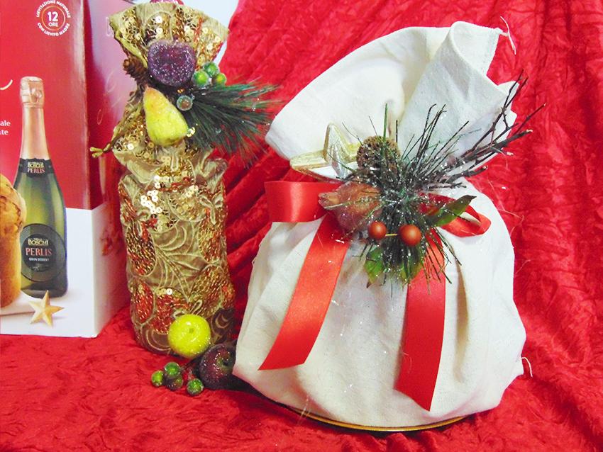 Porta Panettone in lino cm 42 x 43 - Sconti per Fioristi e Aziende - Colori diversi