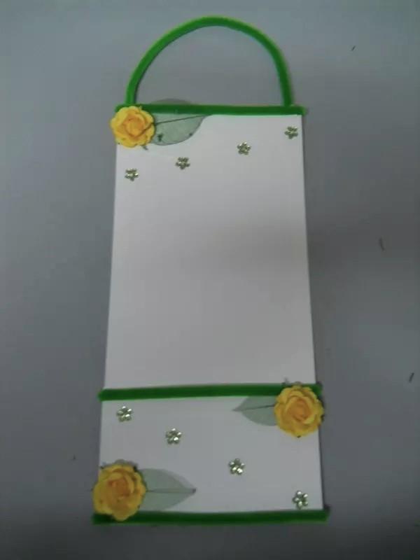 Busta mimosa x 10 fiori vetro H 37,5 x 16,5 con tasca  - Sconti per Fioristi e Aziende