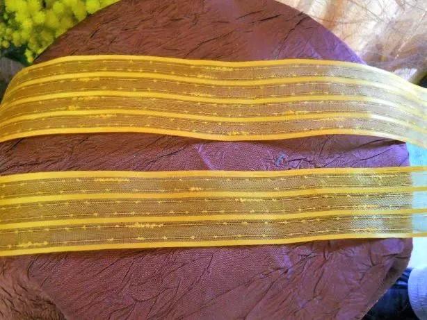 Nastro Organza Rigato - Sconti per Fioristi e Aziende - mm. 45  x 10 mt.