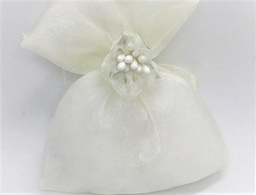 Sacchetto Portaconfetti cm. 7,5 x 10 in Organza con tirante - Sconti per Fioristi e Aziende