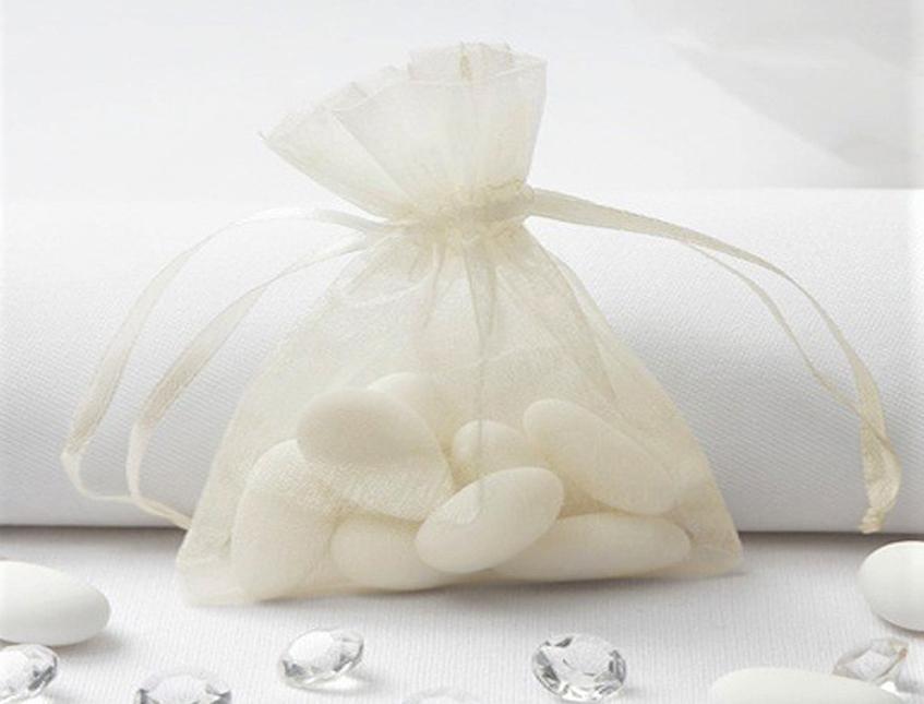 Sacchetto Portaconfetti cm. 7,5 x 10 in Organza con tirante - Sconti per Fioristi e Aziende