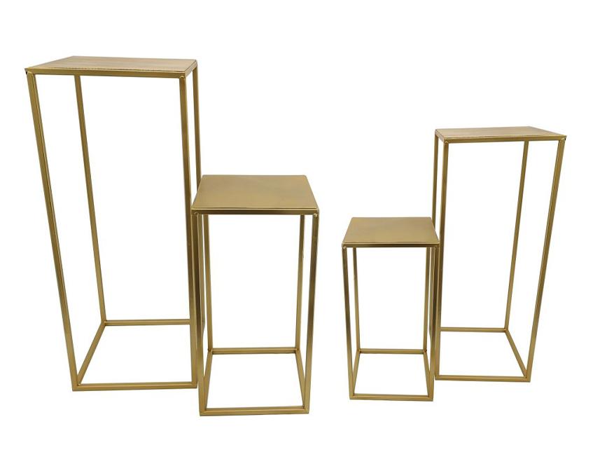 Alzate x 4 con appoggio  - Sconto per Fioristi e Aziende . - H 40/60/80/100 Bianco e Oro