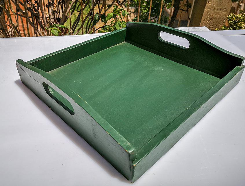 Vassoio cm 33x33 con manici in legno Sconti per Fioristio e Aziende