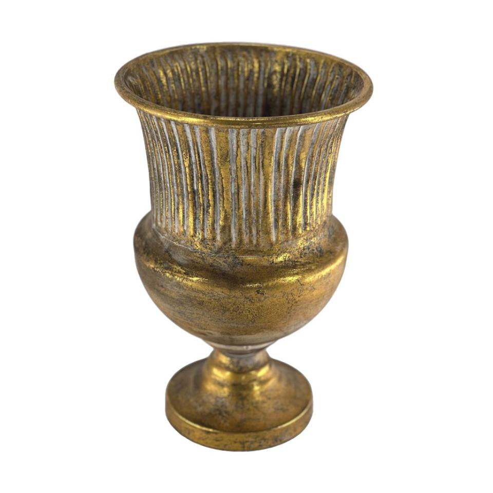 Coppa Elegante H 31 cm. - Sconti per Fioristi e Aziende . - Anticata in Oro o Bianco