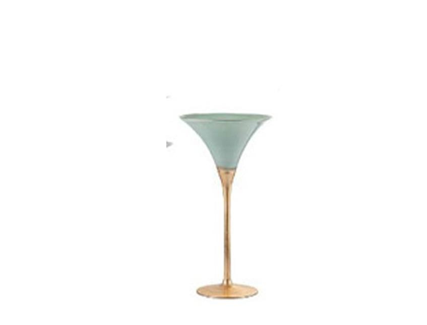 Coppe Martini e Coppe Bombate in Vetro Verde/Oro Linea Ticino Sconti per Fioristi, Wedding e Aziende
